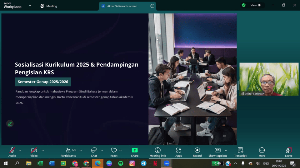 Sosialisasi Kurikulum 2025 dan Pendampingan Pengisian KRS Semester Genap T.A. 2025/2026
